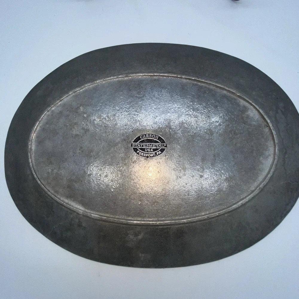 Carson Pewter Bread Tray Farmhouse Rustic Primitive Faith-Based Kitchen Decor